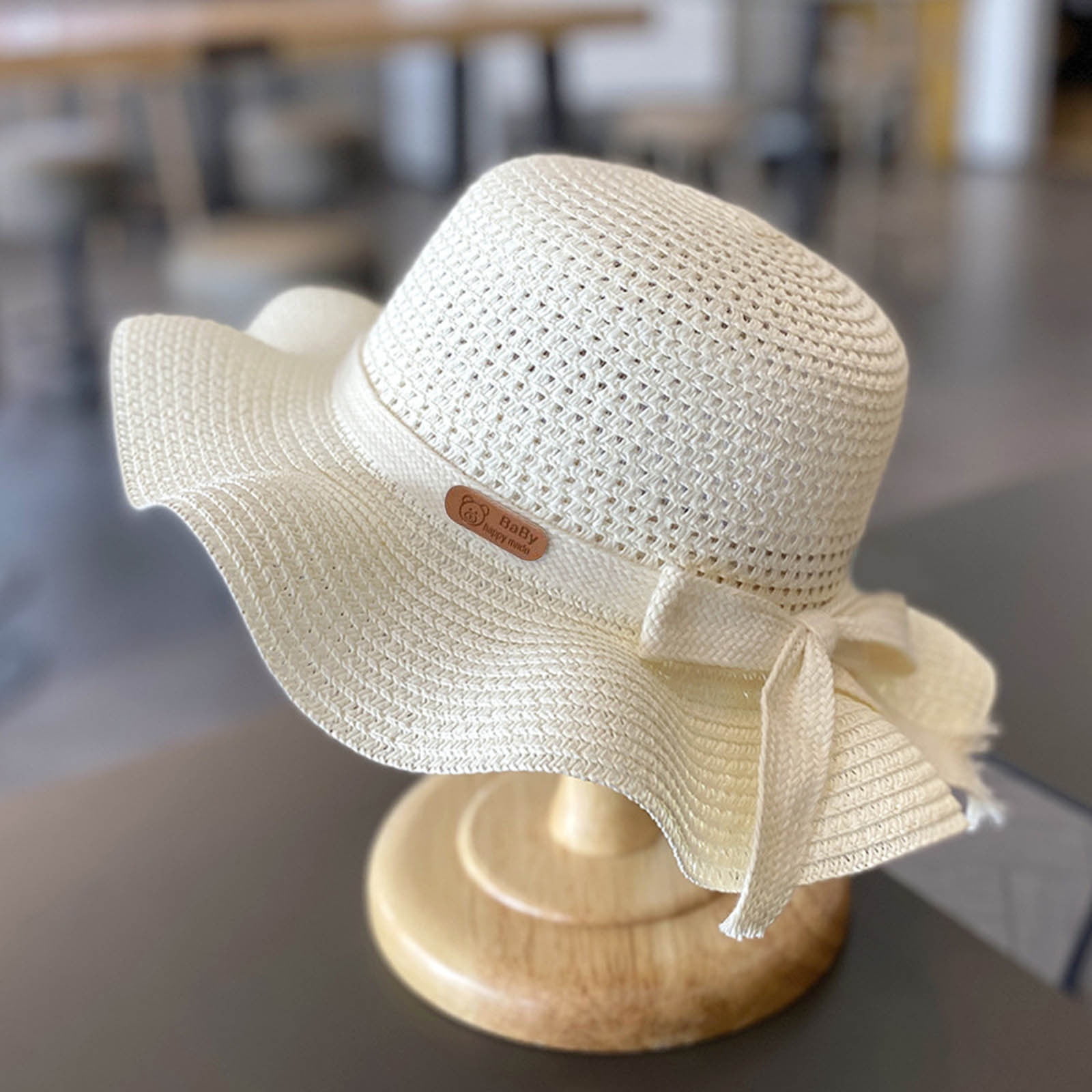 Cappello Panama In Paglia Per Ragazze E Donne - Tesa Larga 7,4 Cm - Protezione Solare UPF30+ - Pieghevole Per Viaggio - 6