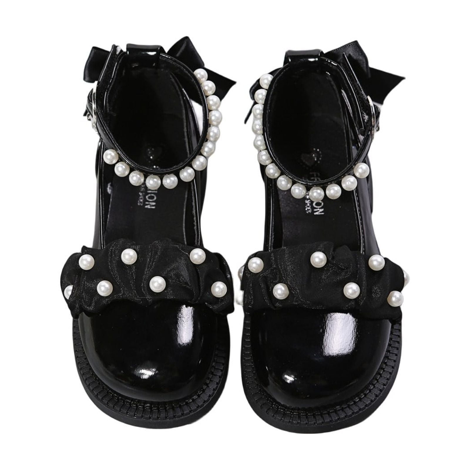 White Leather Shoes With Bow for Girls Charlotte main image 1