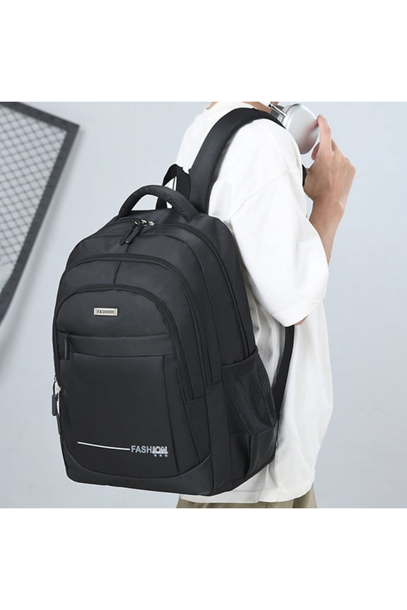 Men Smell Proof Travel Laptop Backpack Large Capacity Carbon Enduring Secure Anti Theft Water Resistant Business Bag with USB Charging Port 3 Zips Black
