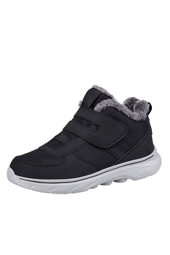 Men Winter Snow Boots Waterproof Comfortable Warm Fur Lined Slip on Ankle Boots Wide Toe Box Shoe Minimalist Sneakers Lightweight Waterproof Outdoor Booties