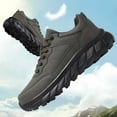 thumbnail image 1 of XIMIN Men's Lightweight Walking Shoes Non Slip Resistant Work Comfortable Supportive Running Hiking Outdoor Lawn Mowing Casual Sneakers Work Shoes (42, Khaki), 1 of 8