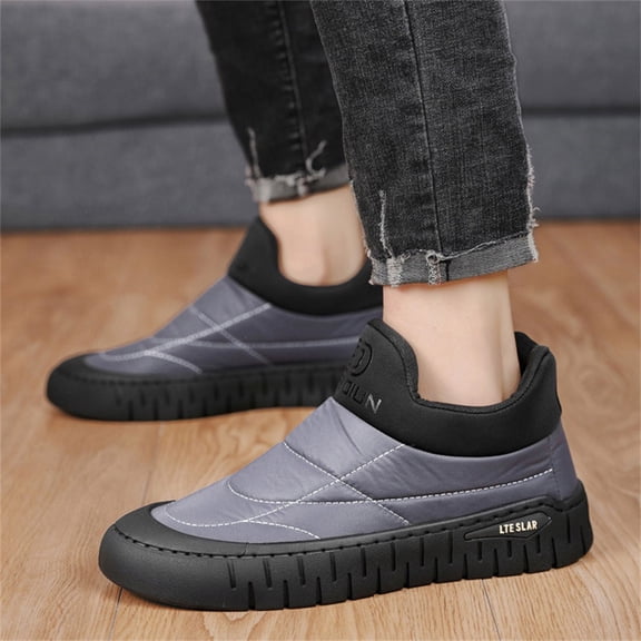 XIMIN Men's Orthopedic Soft Suede Slip-On Loafers Walking Shoes Arch Support Plantar Fasciitis Hook and Loop Shoes Comfortable Casual Work Loafers Footwear