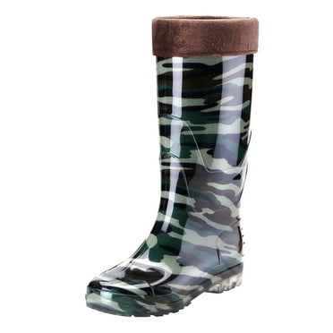XIMIN Men's Rain Boots Water Proof Rubber Boots with Steel Shank PVC Rainboots Outdoor Work Boots Durable Slip Fishing Gardening Knee Boot for Agriculture and Industrial Working