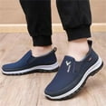 thumbnail image 1 of XIMIN Men's Slip-On Mesh Orthopedic Platform Sneakers with Fuzzy Lined Sports Breathable Loafers Boat Shoes Casual Comfy Non-Slip Walking Hiking Shoes, 1 of 4