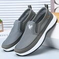 thumbnail image 1 of XIMIN Men's Slip-On Mesh Orthopedic Sneakers Platform Walking Shoes Sports Loafers Boat Shoes Casual Comfy Non-Slip Breathable Hiking Working Footwear (42, Gray), 1 of 7