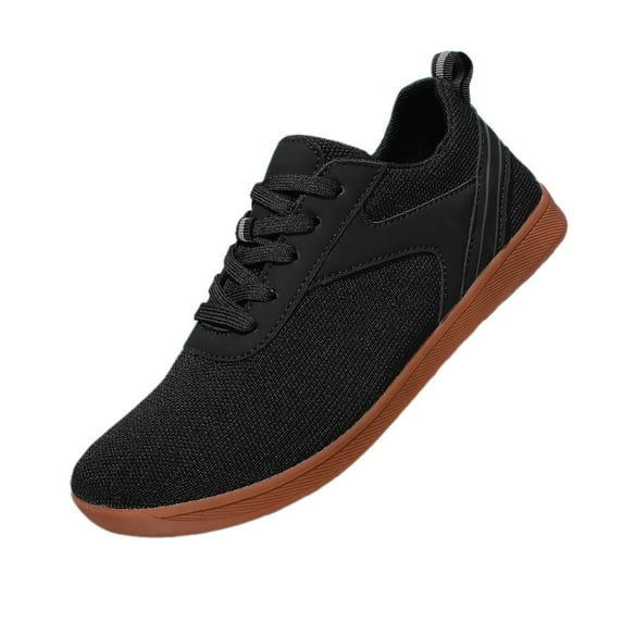 XIMIN Men's Women's Wide Minimalist Toe Box Cross Trainer Walking Shoes Zero Drop Sole Barefoot Sneakers Casual Running Hiking Sneakers (11, Black)