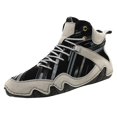 thumbnail image 1 of XIMIN Men's Wrestling Shoes - Barefoot Zero Drop High Top Boxing Footwear for Taekwondo Karate Martial Arts Weightlifting Fitness Training (Grey, 11), 1 of 6