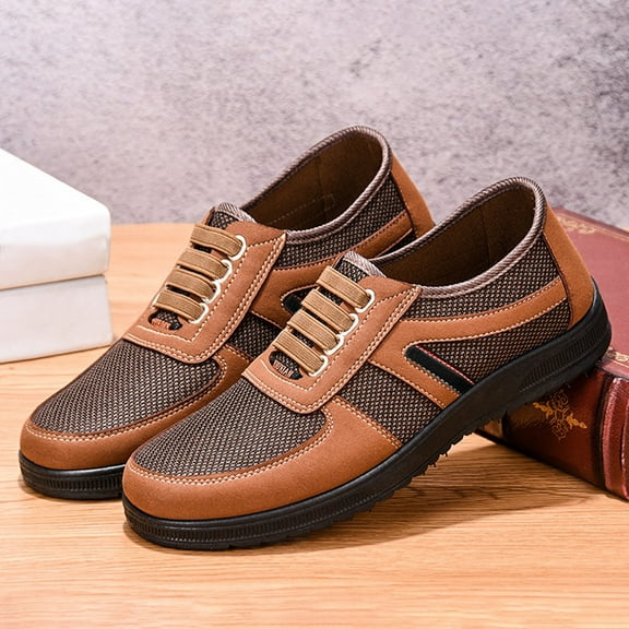 XIMIN Mens Leather Shoes Ankle Boots Slip On Lightweight Loafers Fashion Casual Sneakers Business Working Office Shoes Lightweight Comfortable Dress Walking Driving Shoes