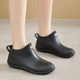 thumbnail image 1 of XIMIN Mens Rain Boots Ankle Deck Boots Waterproof Anti-Slip Mud Shoes for Garden Work Fishing Farming Gardening Boots Outdoor Footwear (37, Black), 1 of 7