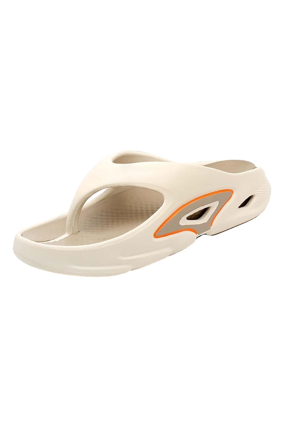 Orthopedic Sandals for Women Arch Support Recovery Flip Flops with Thick Soles Pillow Soft Summer Beach Shoes for Women Men Indoor Outdoor (10, Brown)