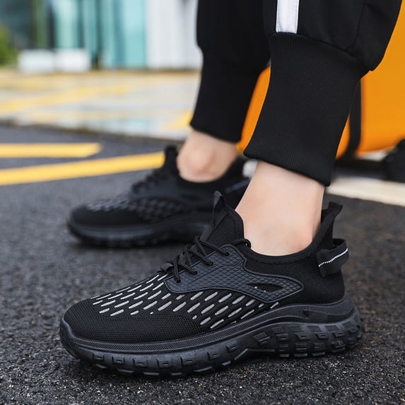 XIMIN Mens Soft Sole Mesh Shoes Slip-on Walking Tennis Running Sneakers Lightweight Breathable Casual Athletic Sports Walking Gym Work Shoes Workout Sports Shoes