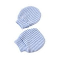 thumbnail image 1 of XIMIN Newborn Baby No Scratch Striped Design Mittens Winter Knit Protectors Stay On Cotton Breathable Adjustable Infant Gloves for Baby Boys Girls Mittens, 1 of 4
