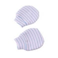 thumbnail image 1 of XIMIN Newborn Baby No Scratch Striped Design Mittens Winter Knit Protectors Stay On Cotton Breathable Adjustable Infant Gloves for Baby Boys Girls Mittens, 1 of 4