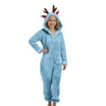 thumbnail image 1 of XIMIN Onesie Pajamas - Unisex Halloween Animal Elk Reindeer Costume Sleepwear Onesie Party Jumpsuit for Boys & Girls - Comfy & Fun Cosplay Outfit, 1 of 5