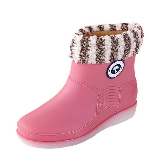 XIMIN Short Water Shoes Water Proof Shoes Fashionable Women Rain Boots Rain Shoes Warm Shoes Women's Short Rain Boots Water Proof Slip