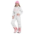 thumbnail image 1 of XIMIN Snow Suit for Kids Girls Boys One-Piece Snowsuit Hooded Waterproof Jumpsuit Insulated Ski Suit Snow Clothes Winter Outdoor Overalls Snowboarding Ski-Suits, 1 of 9