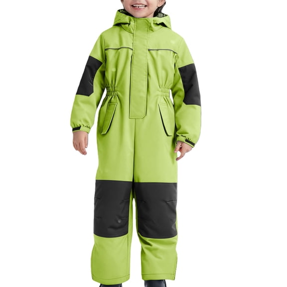 XIMIN Snow Suit for Girls One Piece Snowsuit Waterproof Insulated Waterproof Winter Overalls Snowboarding Ski Suits Coats Jumpsuits Outdoor Snowsuit