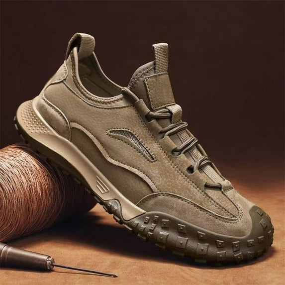 XIMIN Sport Shoes for Women Men Summer Running Walking Non Slip Sneaker Athletic Lightweight Breathable Plantar Fasciitis Wide Width Casual Sneaker (10-10, Khaki)