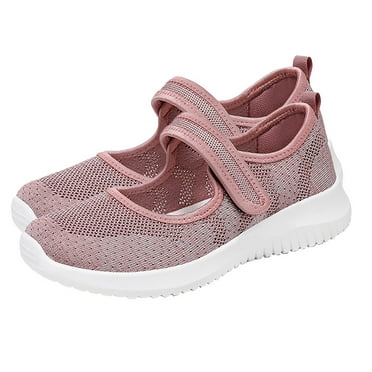 XIMIN Spring Sandals for Ladies Women's Soft Orthopedic Shoes Breathable Woven Go Walking Slip On Foam Shoes Arch Support Hands Slip on Sneakers