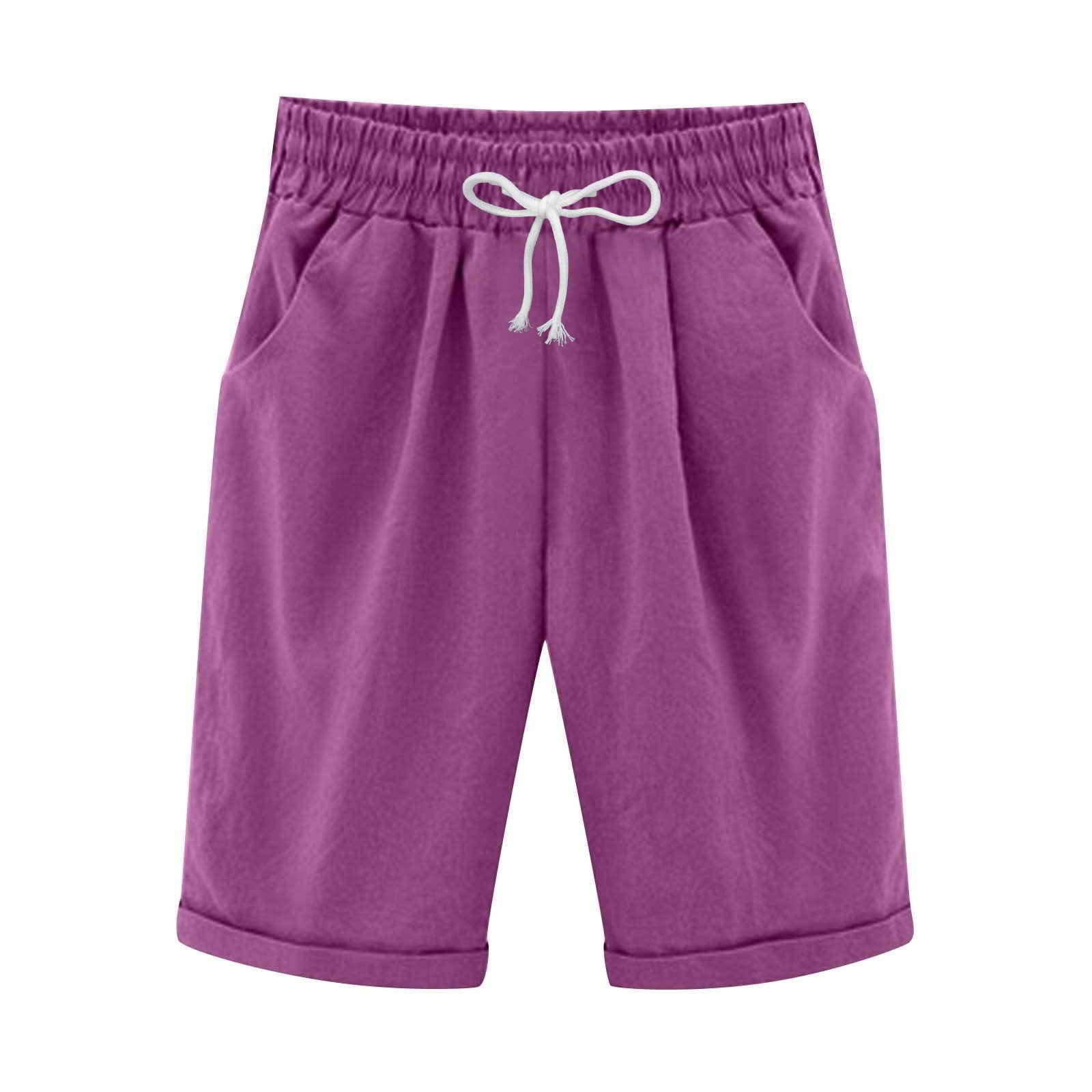 XIMIN Sweat Shorts for Ladies Outdoor Women Summer Cotton Pants Plus