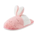 thumbnail image 1 of XIMIN Teen Girls Warm Shoes Womens Slippers Indoor Home Cute Animal Cartoon Rabbit Lightweight Winter Warm Cotton Slippers Non Slip Comfy House Slippers(Clear,US 6), 1 of 7