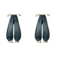 thumbnail image 1 of XIMIN Teen Girls Wide Leg Baggy Jeans Cute Elastic High Waisted Barrel Leg Jeans Trendy Denim Pants Trendy Preppy Y2K Denim Pants Vintage Streetwear Clothes, 1 of 6