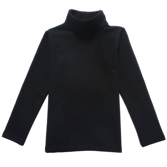 XIMIN Toddler Baby Girl Turtleneck Shirts Solid Color Autumn T-Shirt Basic Plain High Neck Long Sleeve Soft Warm Cotton T Shirts Pullover Blouse Tee Tops