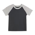 thumbnail image 1 of XIMIN Toddler Baby Raglan Shirt Baseball Tee Cotton T-Shirt for Girls Boys Short or Long Sleeve Solid Color Top, 1 of 9