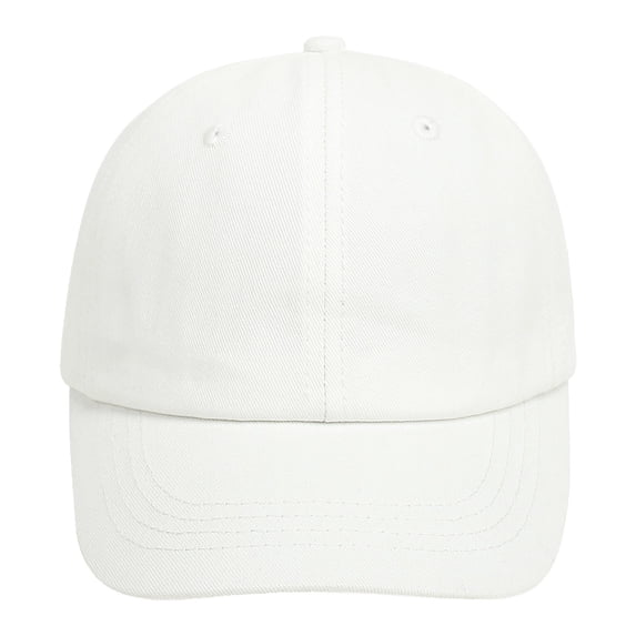 XIMIN Toddler Boys Baby Girls Original Classic Low Profile Baseball Cap Golf Dad Hat Adjustable Cotton Hats Unconstructed Plain Cap for Summer Outdoor (2 Years, White)