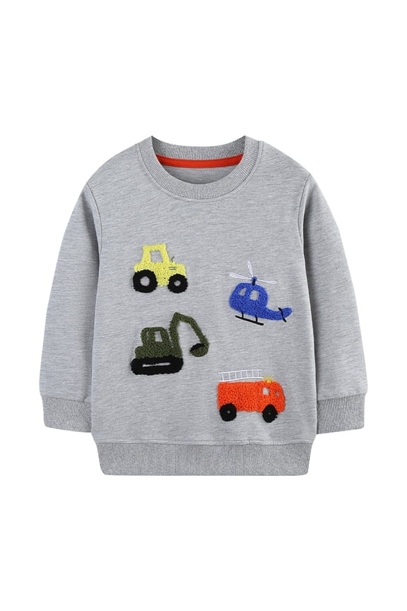 Toddler Boys Garbage Sweatshirts Monster Truck Pullover Long Sleeve Shirt Pullover Sweater Clothes Top Shirt Toddler Kids Christmas Outfits