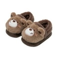 thumbnail image 1 of XIMIN Toddler Boys Girls Cute Slippers Panda Fluffy Fuzzy Slippers Non-Skid Cartoon Shoes Animal Plush Indoor House Slip-on Shoes Winter Warm House Slipper, 1 of 5