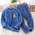 thumbnail image 1 of XIMIN Toddler Boys Girls Fleece Fuzzy Sherpa Pajama Set Plush Tops + Pants Outfits Sleepwear Soft Comfy 2 Piece Cozy Fall Winter Warm Loungewear, 1 of 4