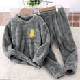 thumbnail image 1 of XIMIN Toddler Boys Girls Fleece Fuzzy Sherpa Pajama Set Plush Tops + Pants Outfits Sleepwear Soft Comfy 2 Piece Cozy Fall Winter Warm Loungewear, 1 of 6