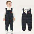 thumbnail image 1 of XIMIN Toddler Boys Girls Puffer Snow Pants Baby Winter Warm Snowsuit Snowsuit Waterproof One Piece Bib Overalls Zip Up Quilted Down Overalls Windproof Ski Outfits, 1 of 5