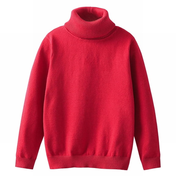 XIMIN Toddler Girls Boys Cable Knit Sweater Cozy Turtleneck Long Sleeve Sweater Fashion Long Sleeve Winter Warm Knitted Pullover Casual Daily Wear Tops