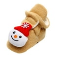 thumbnail image 1 of XIMIN Toddler Girls Boys First Walkers Slippers with Gripper Soles Christmas Santa Claus Kids Baby Cozy Plush Fleece Booties Slip-On Keep Winter Warm Shoes, 1 of 6