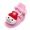 thumbnail image 1 of XIMIN Toddler Girls Boys First Walkers Slippers with Gripper Soles Christmas Santa Claus Kids Baby Cozy Plush Fleece Booties Slip-On Keep Winter Warm Shoes, 1 of 7