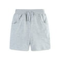 thumbnail image 1 of XIMIN Toddler Girls Boys Kids Sport Soild Casual Cotton Shorts with Drawtring Fashion Beach Cargo Pants Comfort Shorts New Clothes Sport Jogger Shorts (3 Years, Grey), 1 of 3