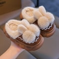 thumbnail image 1 of XIMIN Toddler Girls Chunky Cloud Slippers Plush Platform Non-Slip Cute Cozy House Shoes Cute Bunny Shoes Fuzzy Slides for Home Wear Winter Warm Shoes, 1 of 8