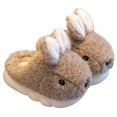 thumbnail image 1 of XIMIN Toddler Girls Rabbit Slippers Cute Soft Fuzzy Non-slip Kids Slippers Boys Girls Fluffy Cartoon Design Home Slippers Winter Warm Indoor Cute Bunny Shoes, 1 of 6
