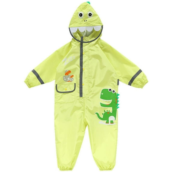 XIMIN Toddler Kids Cartoon Dinosaur Windproof Water Proof Raincoat Kids Jumpsuit Water Proof Fashion Transparent Rain Suit Jumpsuit Clothes