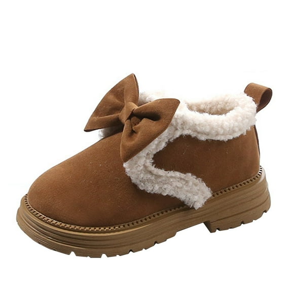 XIMIN Winter Shoes Lightweight Water Proof Hiking Boot Fashion Big Kids Winter Water Proof Flat Keep Warm Snow Boots Comfortable Shoes High Top Sneaker for Girls