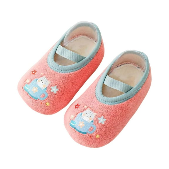 XIMIN Winter Toddler Shoes Boys Girls Baby Shoes Soft Sole Slip On Shoes Cute Animal Decoration Warm Toddler Baby Shoes Kids Slip on Shoes