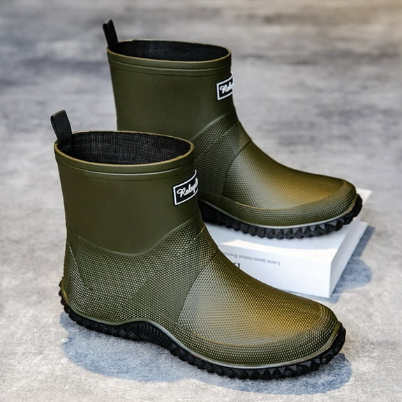 XIMIN Women Anti Slip Lightweight Water Shoes Original Chelsea Garden Boots Rain Boots Short Waterproof Rubber Boots Durable Fishing Boots Outdoor Mud Work Booties