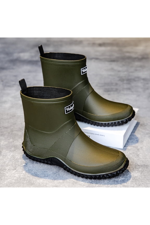 Women Anti Slip Lightweight Water Shoes Original Chelsea Garden Boots Rain Boots Short Waterproof Rubber Boots Durable Fishing Boots Outdoor Mud Work Booties