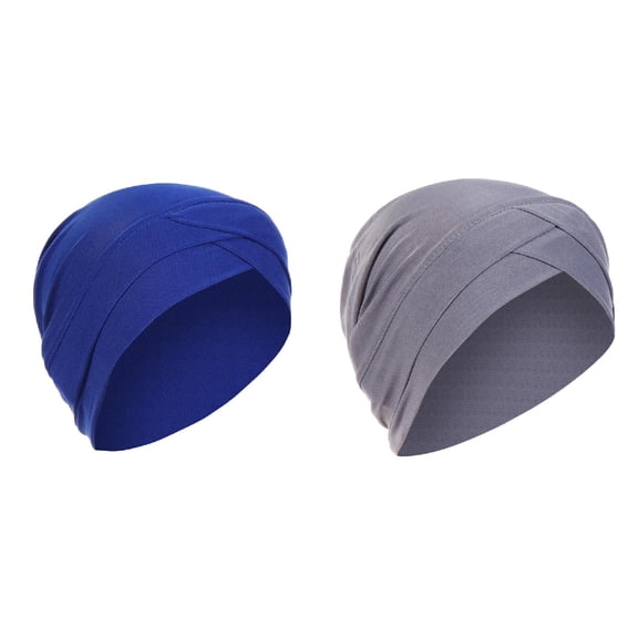 XIMIN Women Fishing Head Wraps Women's Solid Ind-ia Hat Ruffle Cancer Chemo Beanie Turban Wrap Scarf Cap Under Scarf Hat