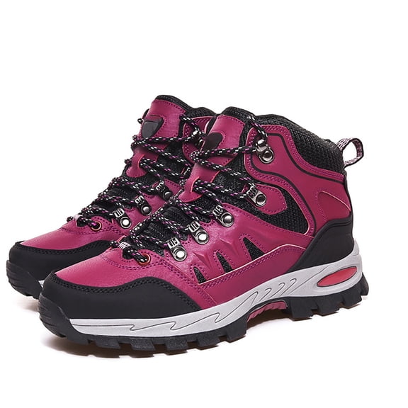 XIMIN Women Hiking Boots Mid-Top Outdoor Backpacking Camping Shock-Absorbing Shoes Non-Slip Outdoor Mid Top Ankle Boot Lightweight Breathable Hiker Camping Trekking Shoes