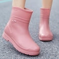 thumbnail image 1 of XIMIN Women Short Rain Boots Lightweight Waterproof Garden Boots Outdoor Anti-Slip Chelsea Rain Boots Stylish Mid Heel Rubber Ankle Booties with Comfy Insoles, 1 of 8