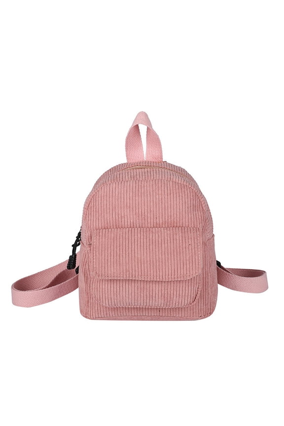 Women Small Backpack Purse Corduroy Kawaii Mini Backpack Purse Fashion Corduroy Casual Backpack Aesthetic Travel Shopping Walking Backpack Purse