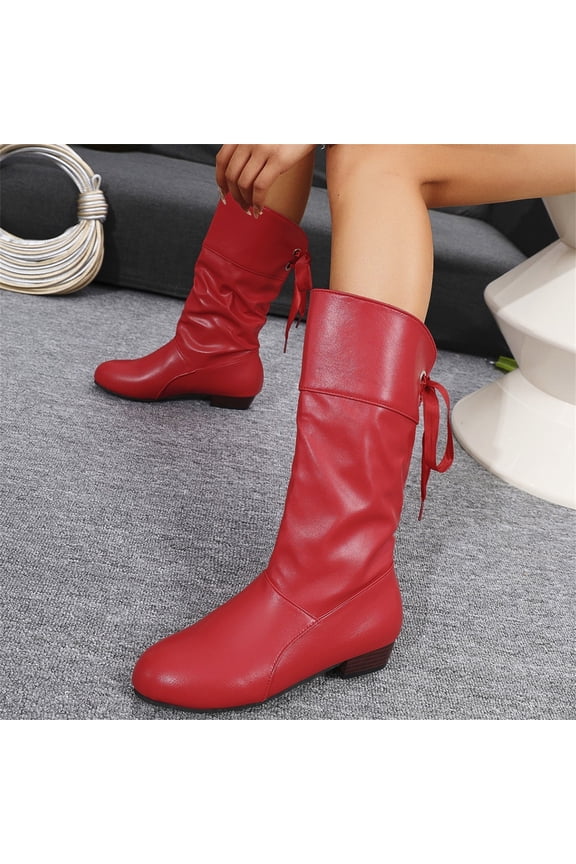 Women Wide Calf Boots with Side Zipper Leather Wide Cowgirl Square Toe Boots Extra Wide Calf Short Shaft Boots Boots Slouch Wide Width Ankle Boots Outdoor Footwear